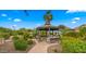 Backyard gazebo featuring mature plants, trees, and hardscape at 4824 E Hummingbird Ln, Paradise Valley, AZ 85253