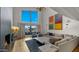 Bright living room with fireplace, high ceilings, large windows, and stylish decor at 4824 E Hummingbird Ln, Paradise Valley, AZ 85253