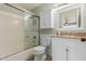 Bathroom featuring shower over tub and modern vanity at 520 N Stapley Dr # 117, Mesa, AZ 85203