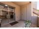 Private patio with sliding glass doors offers seamless indoor-outdoor living at 520 N Stapley Dr # 117, Mesa, AZ 85203