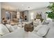 Spacious living room with stylish furniture, opening to the modern kitchen and dining area at 6623 E Marisa Ln, Phoenix, AZ 85054