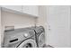 Convenient laundry room with white cabinets and modern washer and dryer at 10613 E Knowles Ave, Mesa, AZ 85209