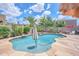 Beautiful backyard featuring a private pool surrounded by mature trees and landscaping at 10613 E Knowles Ave, Mesa, AZ 85209