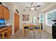 Bright dining area with vaulted ceilings and a large window at 1292 N Renee Ave, Gilbert, AZ 85234