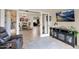 Spacious living room with neutral decor and a view into the dining room at 1292 N Renee Ave, Gilbert, AZ 85234