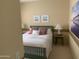 Relaxing bedroom with a comfortable bed, stylish decor, and ambient lighting at 15753 W Kino Dr, Surprise, AZ 85374