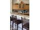 Kitchen with wooden cabinets, bar seating, and modern appliances at 15753 W Kino Dr, Surprise, AZ 85374