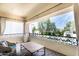 Cozy outdoor balcony with comfortable seating and wrought iron railings at 3511 N 39Th Pl, Phoenix, AZ 85018