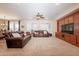 Inviting living room with natural light, comfortable seating, and stylish built-in shelving at 550 W Powell Way, Chandler, AZ 85248