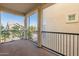 View from outdoor balcony, featuring black iron railing and view of the community at 613 W Winchester Dr, Chandler, AZ 85286