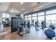 Bright gym boasts a variety of modern exercise equipment and large windows at 613 W Winchester Dr, Chandler, AZ 85286