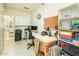 Well-lit office space with storage, desk, and natural light, adjacent to the kitchen at 6301 S Tournament Ln, Chandler, AZ 85249