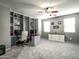 Bright office featuring a built-in desk and shelving for storage at 761 W Desert Hollow Dr, San Tan Valley, AZ 85143