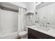 Well-lit bathroom featuring a shower-tub combination and neutral décor at 8787 E Mountain View Rd # 1100, Scottsdale, AZ 85258
