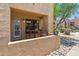 Cozy outdoor patio featuring comfortable seating and desert landscaping at 8787 E Mountain View Rd # 1100, Scottsdale, AZ 85258