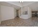 Spacious living room with tile flooring and staircase at 1015 S Val Vista Dr # 52, Mesa, AZ 85204