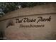Val Vista Park Townhomes signage with stucco block wall at 1015 S Val Vista Dr # 52, Mesa, AZ 85204