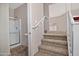 Staircase leading to second floor near a shower and window at 1015 S Val Vista Dr # 52, Mesa, AZ 85204