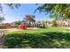 Scenic view of the community park featuring green space, a playground, and a covered picnic area at 12041 W Fillmore St, Avondale, AZ 85323