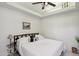 Bright bedroom featuring ceiling fan, neutral-toned walls, and carpet flooring at 2055 N 56Th St # 15, Mesa, AZ 85215