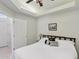 Bedroom featuring ceiling fan, neutral-toned walls, and carpet flooring at 2055 N 56Th St # 15, Mesa, AZ 85215