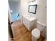 Stylish bathroom featuring a modern vanity, sleek fixtures, and updated flooring at 225 N Standage -- # 45, Mesa, AZ 85201