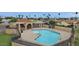 Aerial view of the community pool and nearby lounging area at 2614 E Obregon St, Tempe, AZ 85288