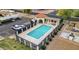 Aerial view of the community pool and nearby lounging area at 2614 E Obregon St, Tempe, AZ 85288