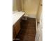 Cozy bathroom featuring a shower and tub combo and a sink with cabinet storage at 33055 N Madison Way Dr, San Tan Valley, AZ 85144