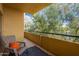 Private balcony provides lovely views of the surrounding trees at 3600 N 5Th Ave # 302, Phoenix, AZ 85013
