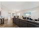 Spacious living room with tile floors, modern media center and comfortable furniture at 4314 E Anderson Dr, Phoenix, AZ 85032