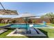 Swimming pool with basketball hoop and artificial turf at 3408 E Daley Ln, Phoenix, AZ 85050
