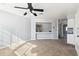 Neutral toned bedroom featuring carpeted floor, ceiling fan, and natural light at 3641 E Park Ave, Phoenix, AZ 85044