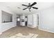 Neutral toned bedroom featuring carpeted floor, ceiling fan, and natural light at 3641 E Park Ave, Phoenix, AZ 85044