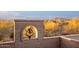 Outdoor courtyard bell tower and mountain views at 5141 E Rancho Tierra Dr, Cave Creek, AZ 85331