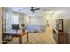 Second story loft area featuring wood flooring and an in-wall dog house at 935 S Deerfield Ln, Gilbert, AZ 85296