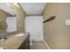 Bathroom featuring tiled floor, vanity, shower and commode at 1719 E Dana Ave, Mesa, AZ 85204