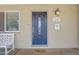 Close up of the front door with decorative glass, modern lighting, and welcoming details at 1719 E Dana Ave, Mesa, AZ 85204