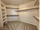 Walk-in closet with shelving and carpeted floor at 2549 E Desert Trumpet Rd, Phoenix, AZ 85048