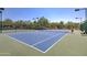 Community tennis court in a desert community with lush landscaping and tall perimeter fence at 2758 N Sterling --, Mesa, AZ 85207