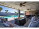 Outdoor living space with a fire pit, lounge chairs, and a pool at 2923 N 81St Pl, Scottsdale, AZ 85251