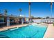 Outdoor pool area with a patio, lounge chairs and manicured backyard at 2923 N 81St Pl, Scottsdale, AZ 85251