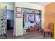 Walk-in closet featuring ample storage space for clothing and shoes, as well as additional seating at 36801 N Long Rifle Rd, Carefree, AZ 85377