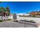 Stylish backyard showcasing a patio, black rock garden, and modern art feature at 5822 N 44Th Pl, Phoenix, AZ 85018