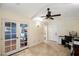 Another view of the office with French doors and an en suite half-bath at 5822 N 44Th Pl, Phoenix, AZ 85018