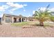 Lush backyard featuring a well-manicured lawn, covered patio, and beautiful desert landscaping at 15019 W Banff Ln, Surprise, AZ 85379