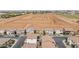 Aerial view of new construction homes in an active development community at 2237 S Jacana Ln, Gilbert, AZ 85295