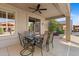 Charming outdoor dining area with a table for six, perfect for enjoying meals in the fresh air at 2239 N Calvin --, Mesa, AZ 85207