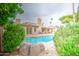 Relaxing pool in the backyard with mature trees, great for enjoying sunny days at 2329 W Keating Ave, Mesa, AZ 85202