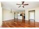Open floor plan featuring hardwood floors and neutral paint color, offering a versatile space for entertaining and relaxation at 2989 N 44Th N St # 2007, Phoenix, AZ 85018